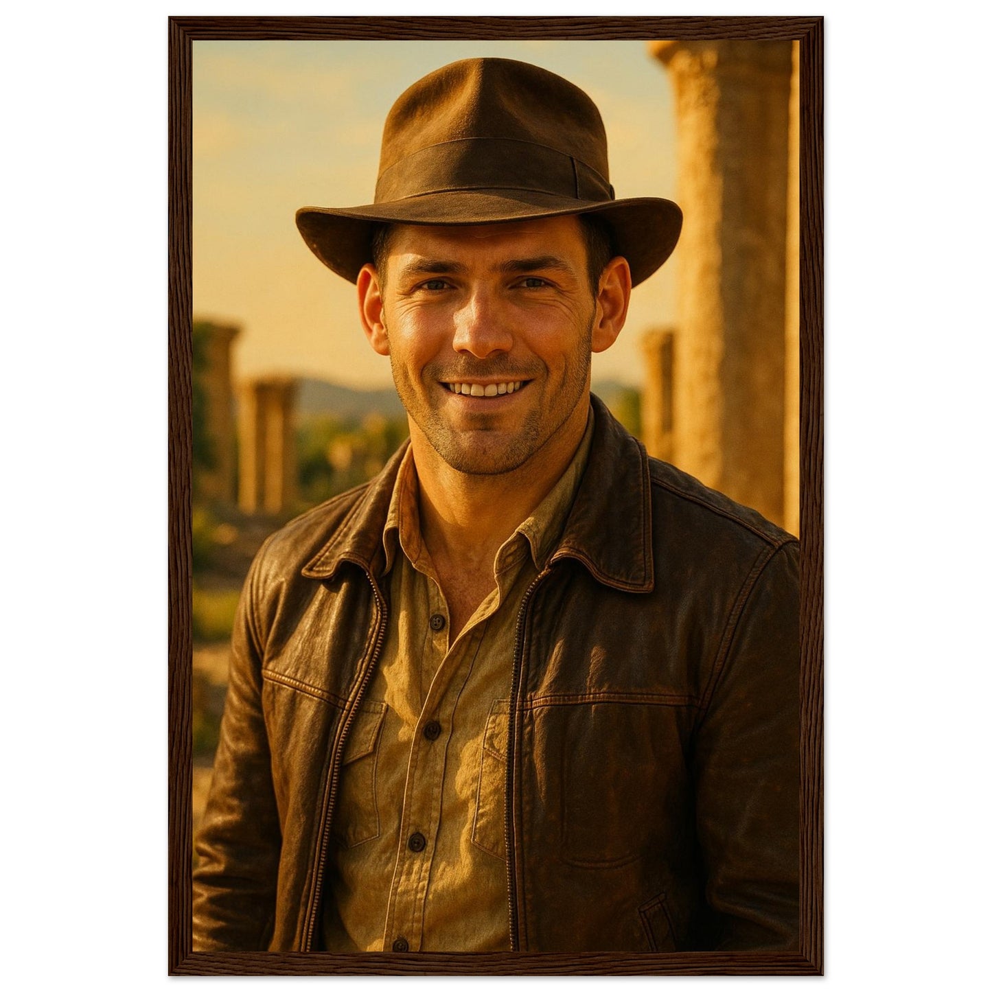 Personalized Portrait for Him – Framed Print - Masterpiece Print