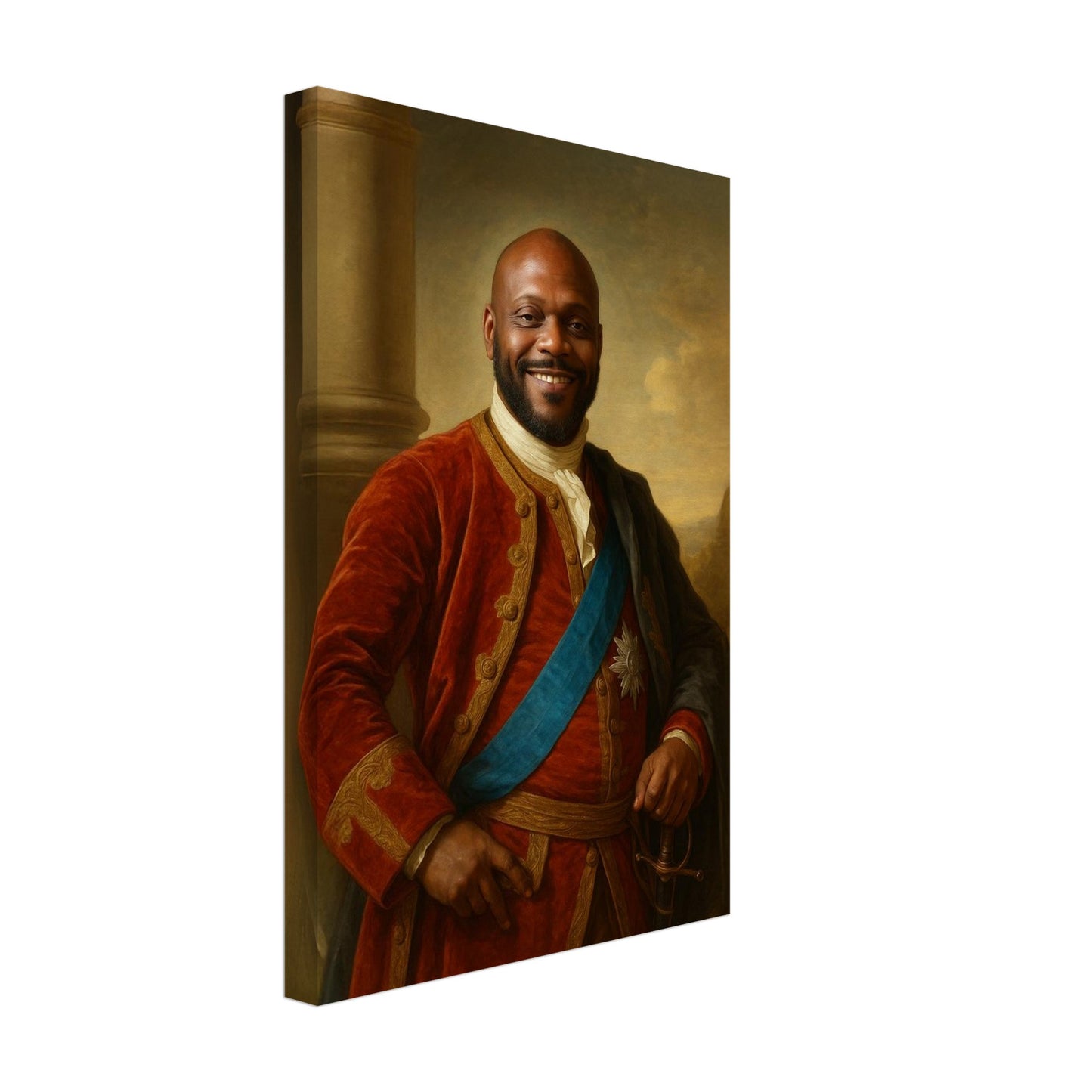 Personalized Royal Man Portrait – Canvas - Masterpiece Print