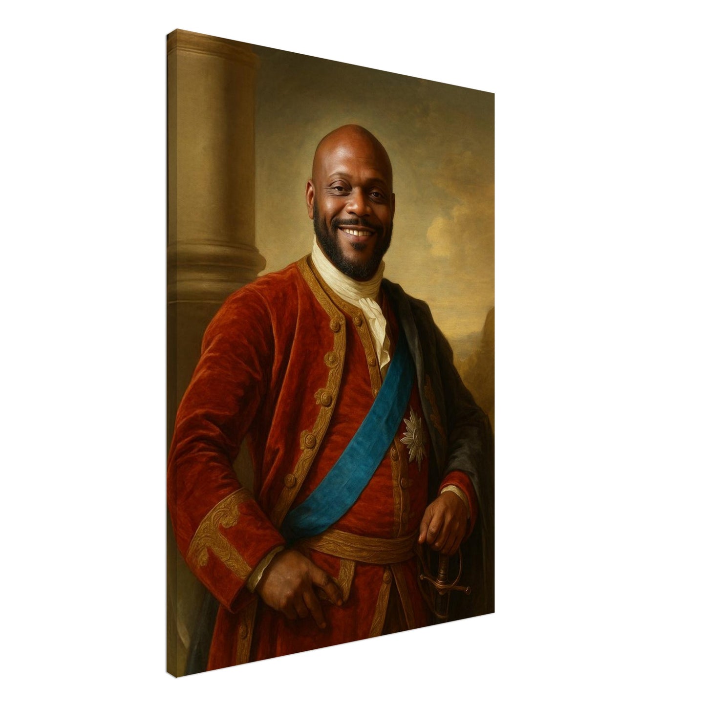 Personalized Royal Man Portrait – Canvas - Masterpiece Print