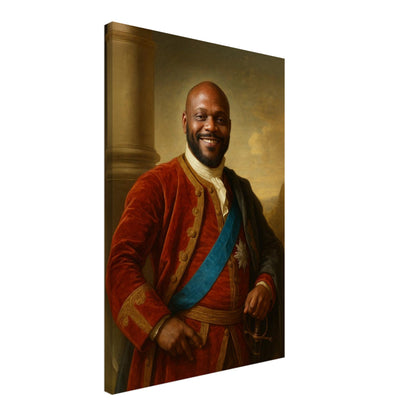 Personalized Royal Man Portrait – Canvas - Masterpiece Print
