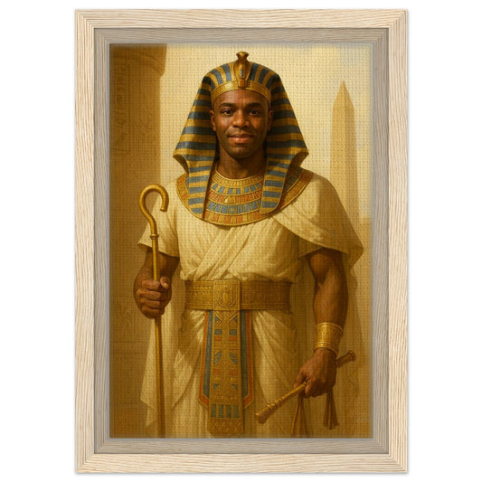 Personalized Royal Man Portrait – Framed Canvas - Masterpiece Print
