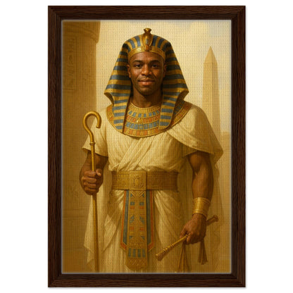 Personalized Royal Man Portrait – Framed Canvas - Masterpiece Print