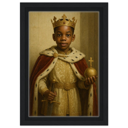 Personalized Royal Man Portrait – Framed Canvas - Masterpiece Print
