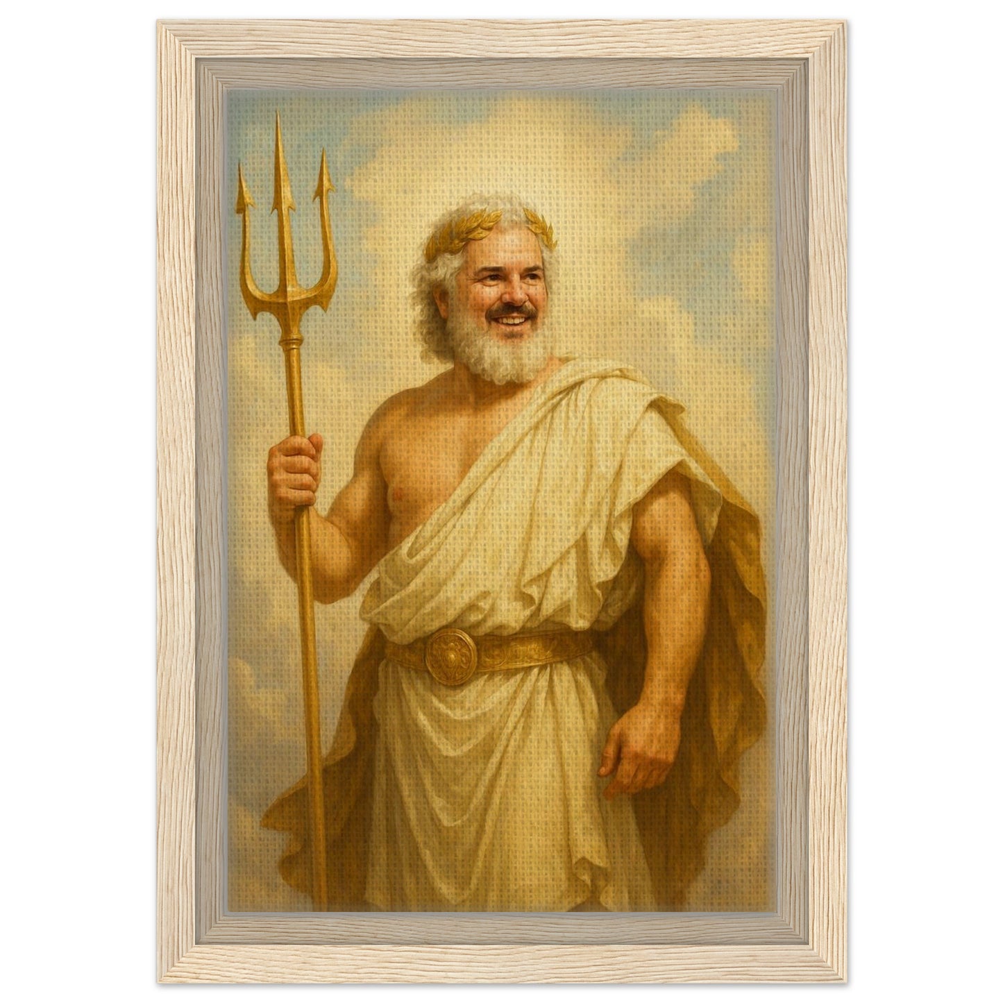 Personalized Royal Man Portrait – Framed Canvas - Masterpiece Print