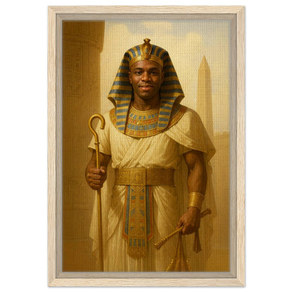 Personalized Royal Man Portrait – Framed Canvas - Masterpiece Print