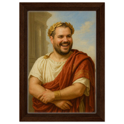 Personalized Royal Man Portrait – Framed Canvas - Masterpiece Print