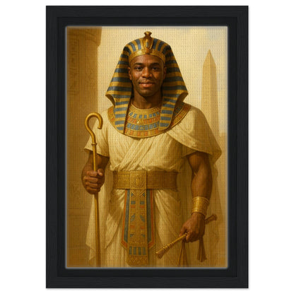 Personalized Royal Man Portrait – Framed Canvas - Masterpiece Print