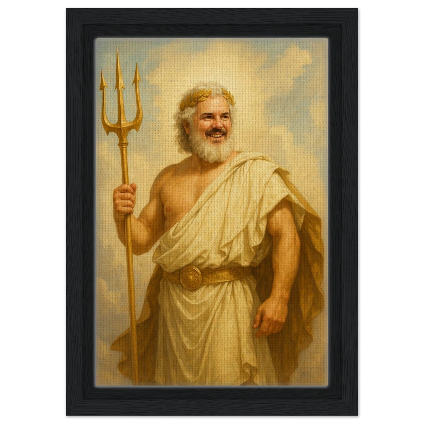 Personalized Royal Man Portrait – Framed Canvas - Masterpiece Print