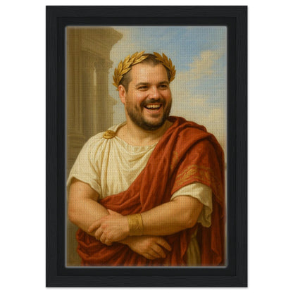 Personalized Royal Man Portrait – Framed Canvas - Masterpiece Print