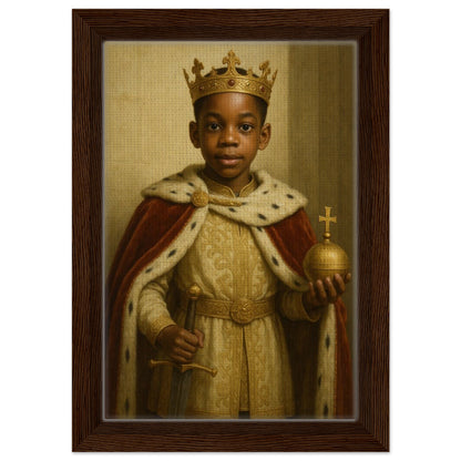 Personalized Royal Man Portrait – Framed Canvas - Masterpiece Print