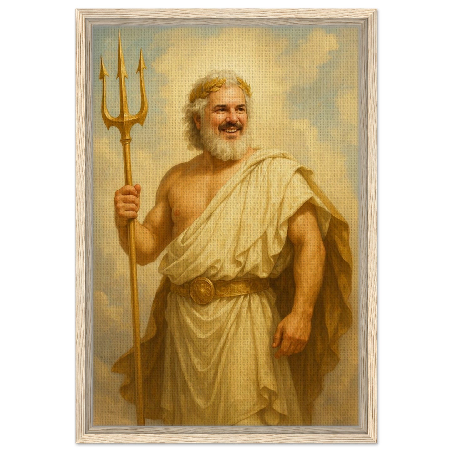 Personalized Royal Man Portrait – Framed Canvas - Masterpiece Print