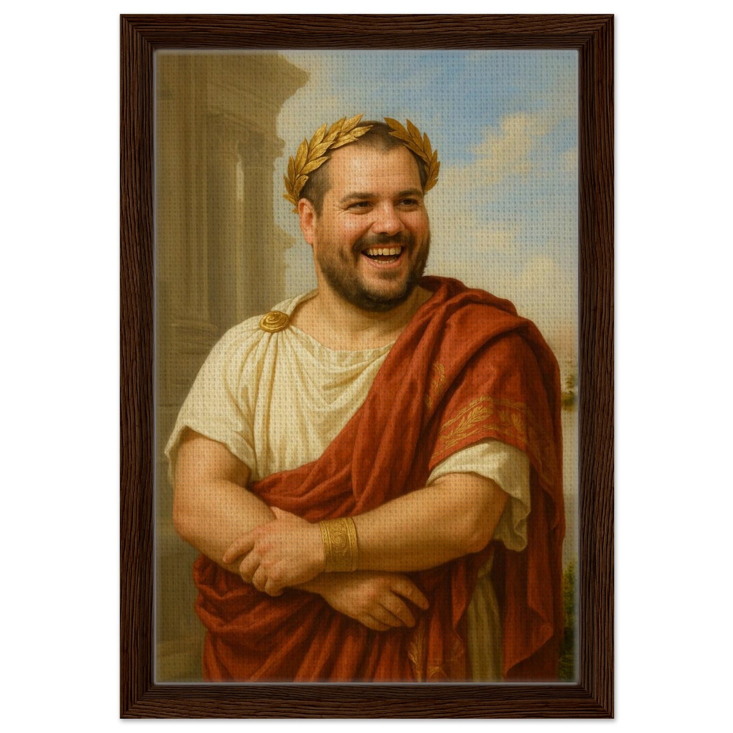 Personalized Royal Man Portrait – Framed Canvas - Masterpiece Print