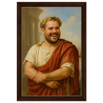 Personalized Royal Man Portrait – Framed Canvas - Masterpiece Print