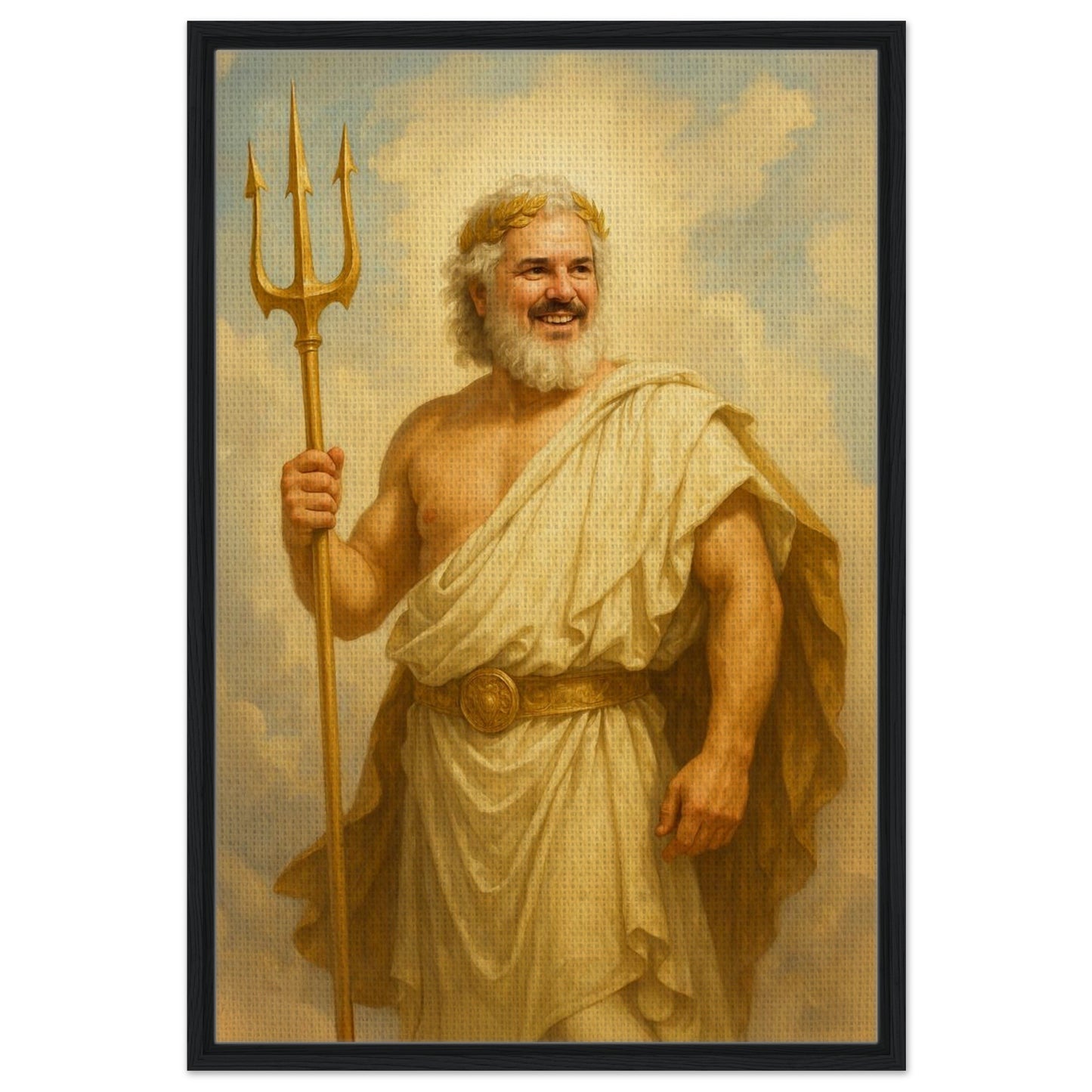 Personalized Royal Man Portrait – Framed Canvas - Masterpiece Print