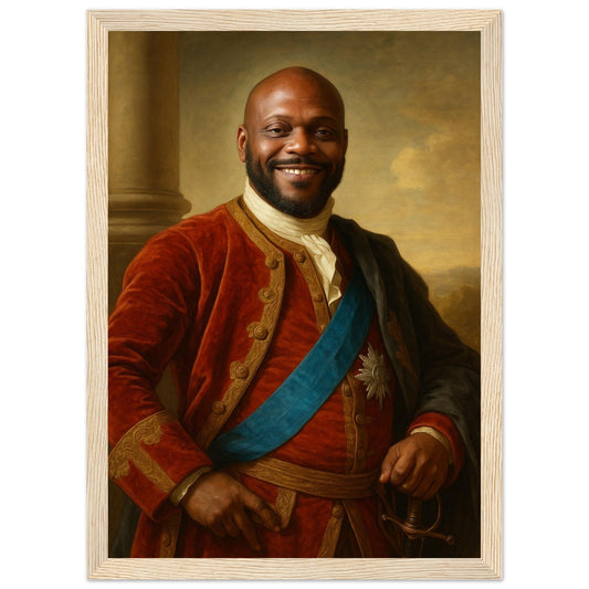 Personalized Royal Man Portrait – Framed Print - Masterpiece Print