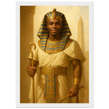 Personalized Royal Man Portrait – Framed Print - Masterpiece Print