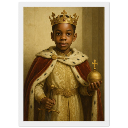 Personalized Royal Man Portrait – Framed Print - Masterpiece Print