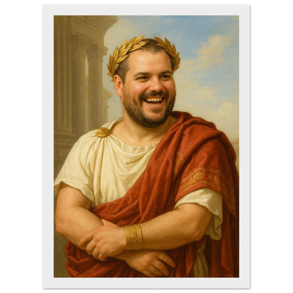 Personalized Royal Man Portrait – Framed Print - Masterpiece Print