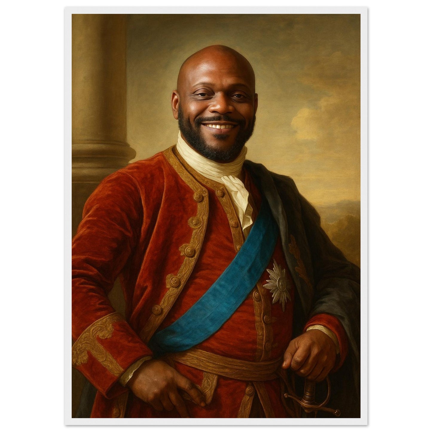 Personalized Royal Man Portrait – Framed Print - Masterpiece Print