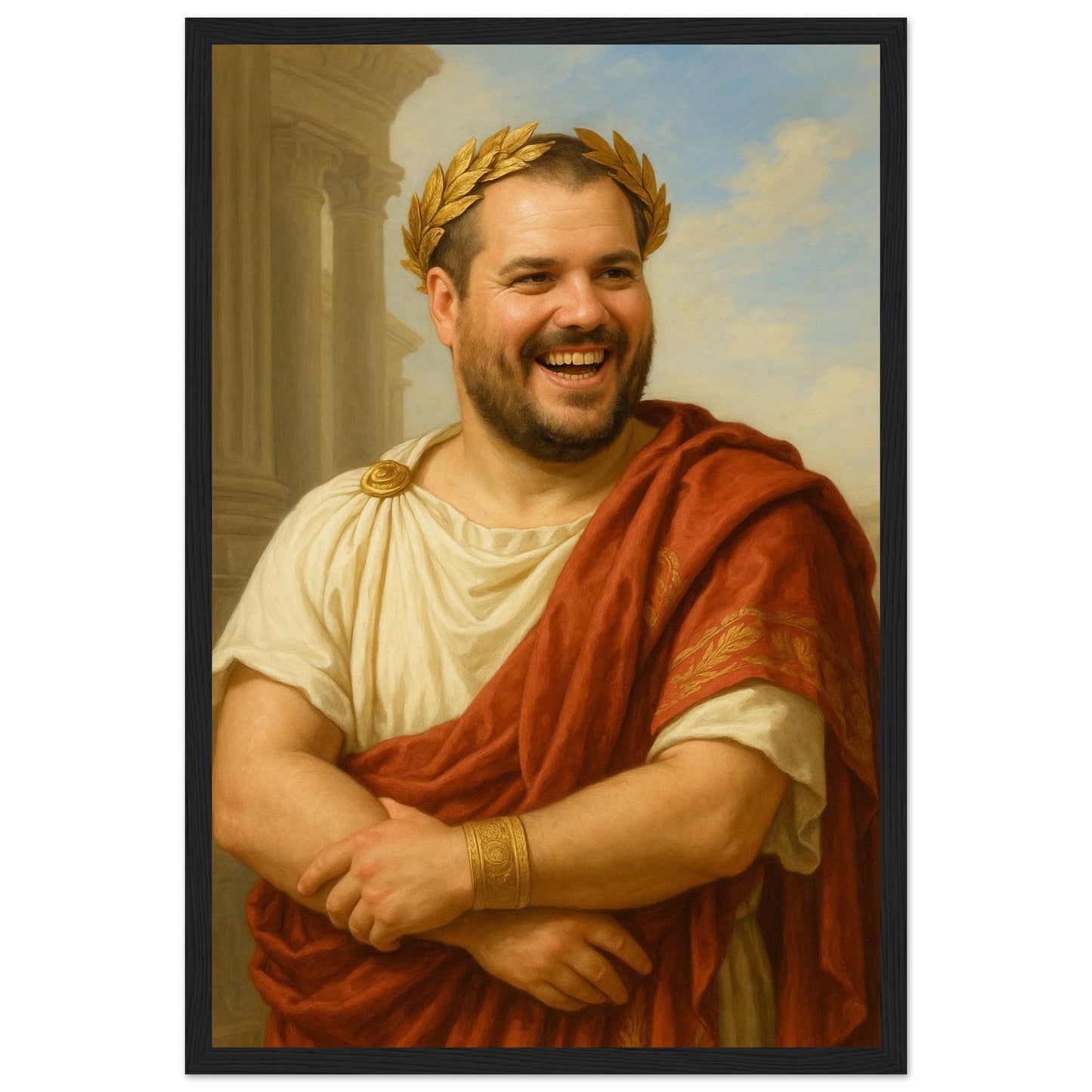 Personalized Royal Man Portrait – Framed Print - Masterpiece Print