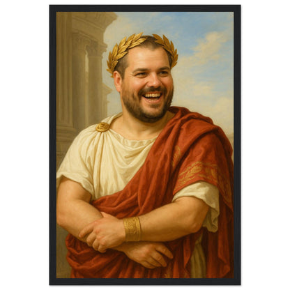 Personalized Royal Man Portrait – Framed Print - Masterpiece Print