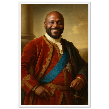 Personalized Royal Man Portrait – Framed Print - Masterpiece Print