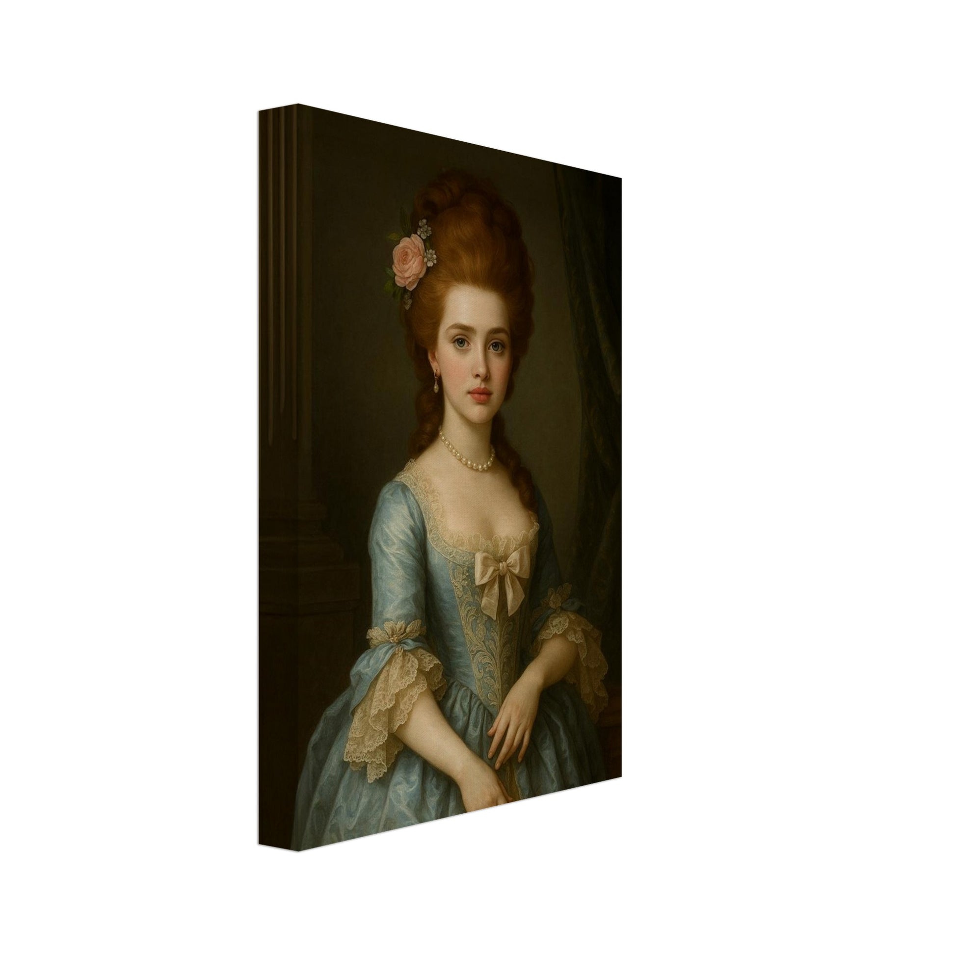 Personalized Royal Woman Portrait – Canvas - Masterpiece Print