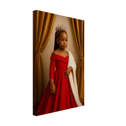 Personalized Royal Woman Portrait – Canvas - Masterpiece Print