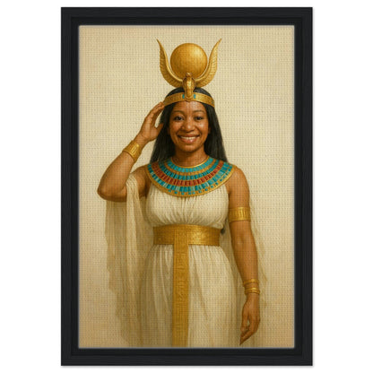 Personalized Royal Woman Portrait – Framed Canvas - Masterpiece Print