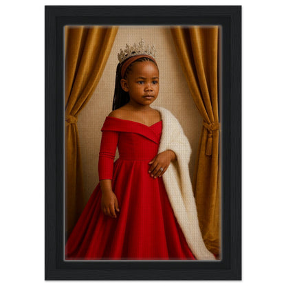 Personalized Royal Woman Portrait – Framed Canvas - Masterpiece Print