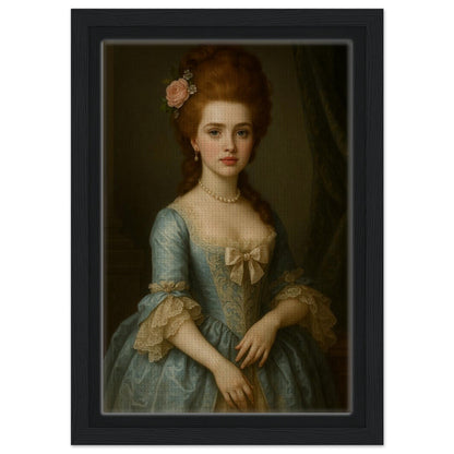 Personalized Royal Woman Portrait – Framed Canvas - Masterpiece Print