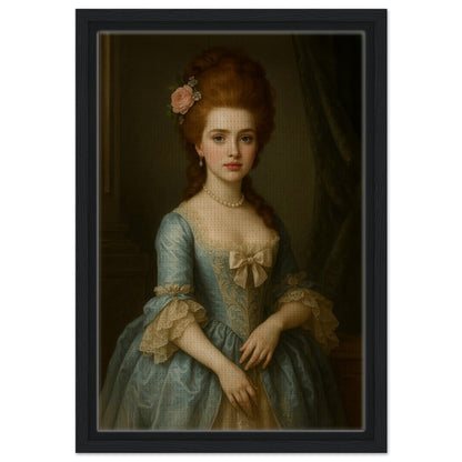 Personalized Royal Woman Portrait – Framed Canvas - Masterpiece Print