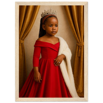 Personalized Royal Woman Portrait – Framed Print - Masterpiece Print