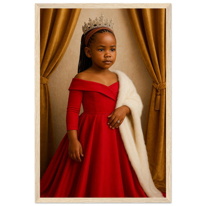 Personalized Royal Woman Portrait – Framed Print - Masterpiece Print