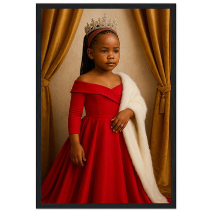 Personalized Royal Woman Portrait – Framed Print - Masterpiece Print