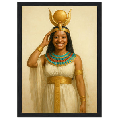 Personalized Royal Woman Portrait – Framed Print - Masterpiece Print