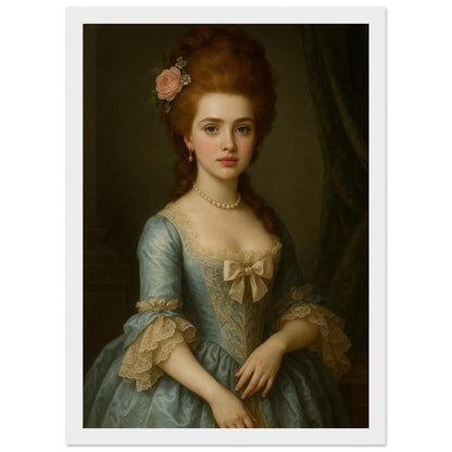 Personalized Royal Woman Portrait – Framed Print - Masterpiece Print