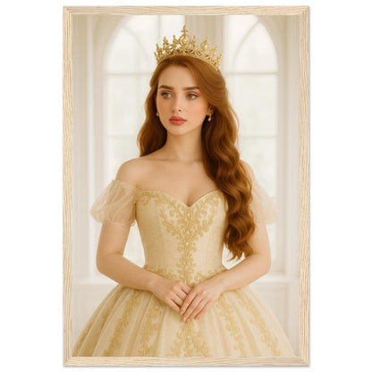 Personalized Royal Woman Portrait – Framed Print - Masterpiece Print