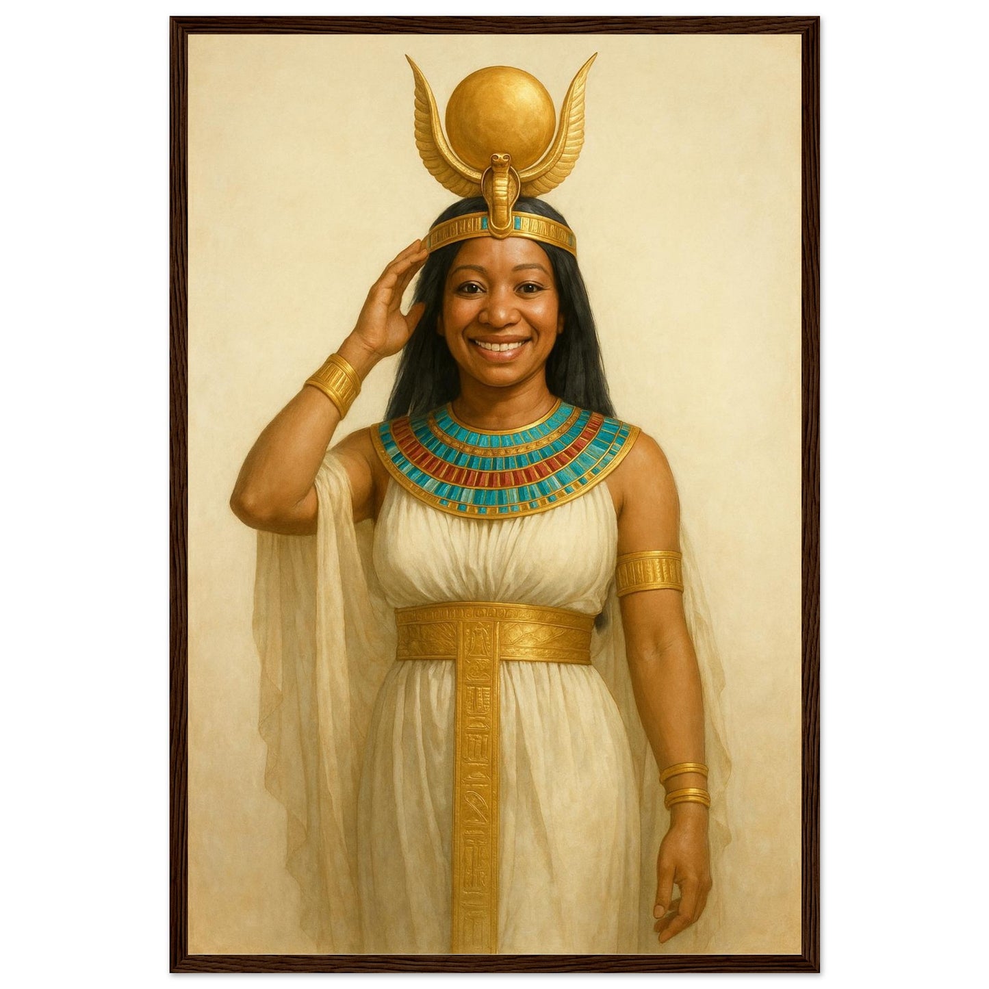 Personalized Royal Woman Portrait – Framed Print - Masterpiece Print