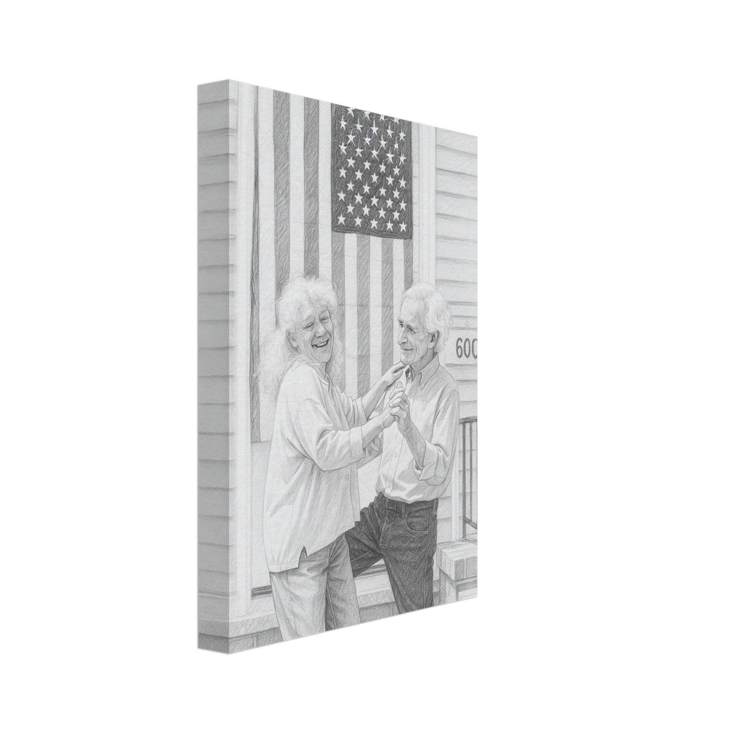 Personalized Sketch Portrait – Canvas - Masterpiece Print