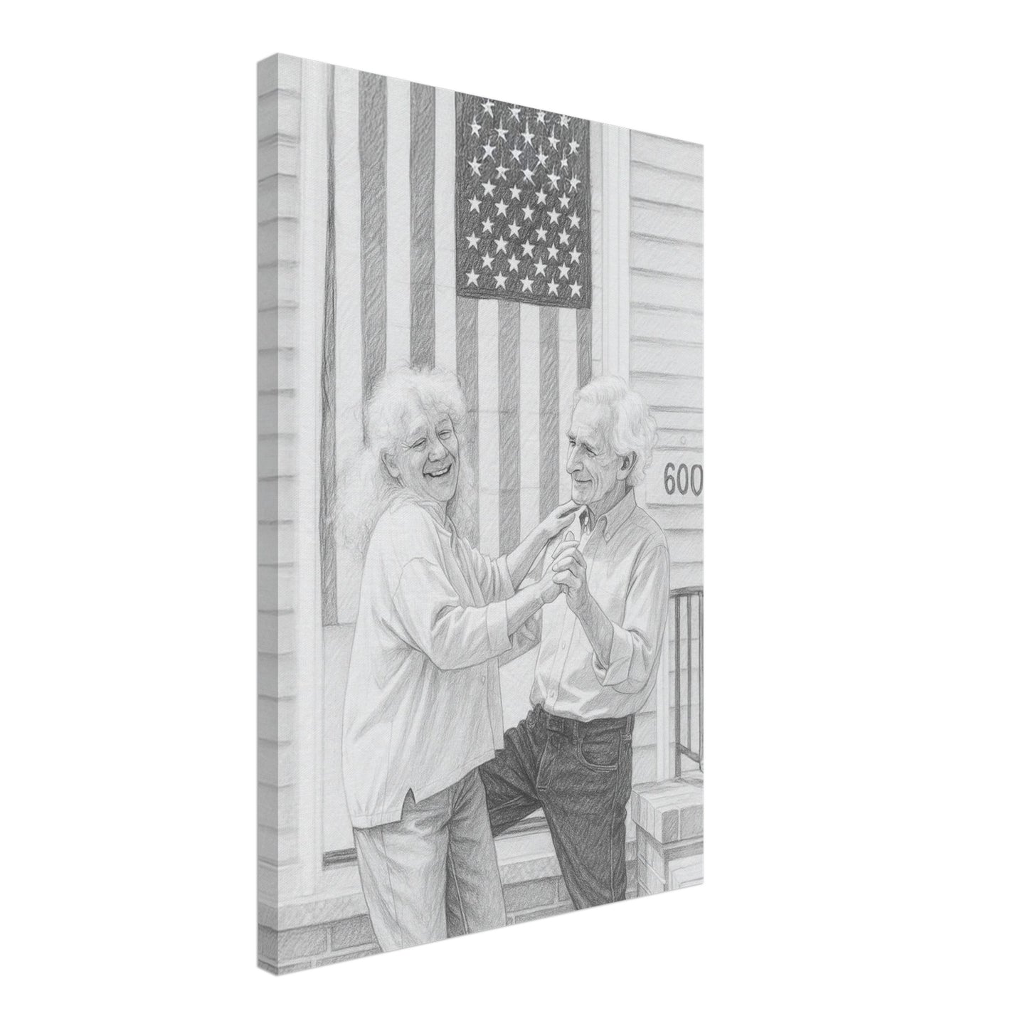 Personalized Sketch Portrait – Canvas - Masterpiece Print