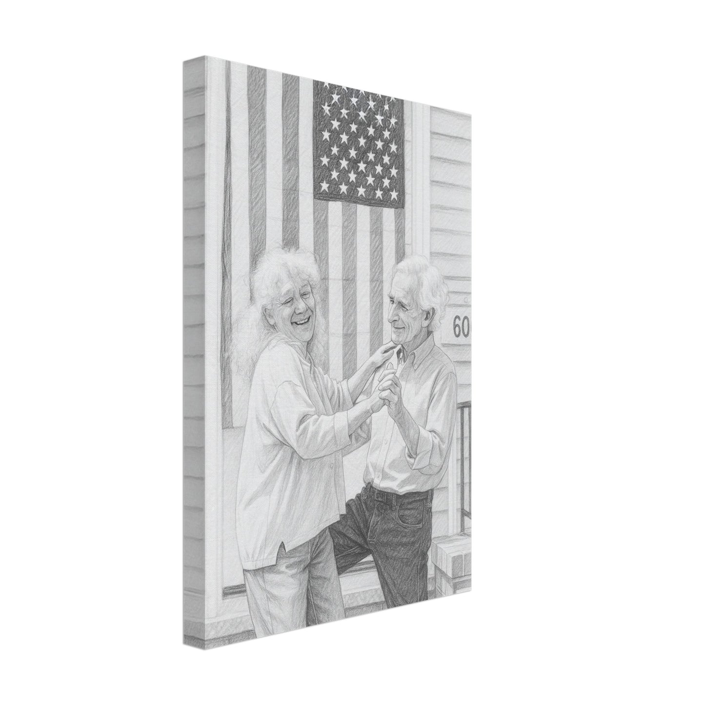 Personalized Sketch Portrait – Canvas - Masterpiece Print