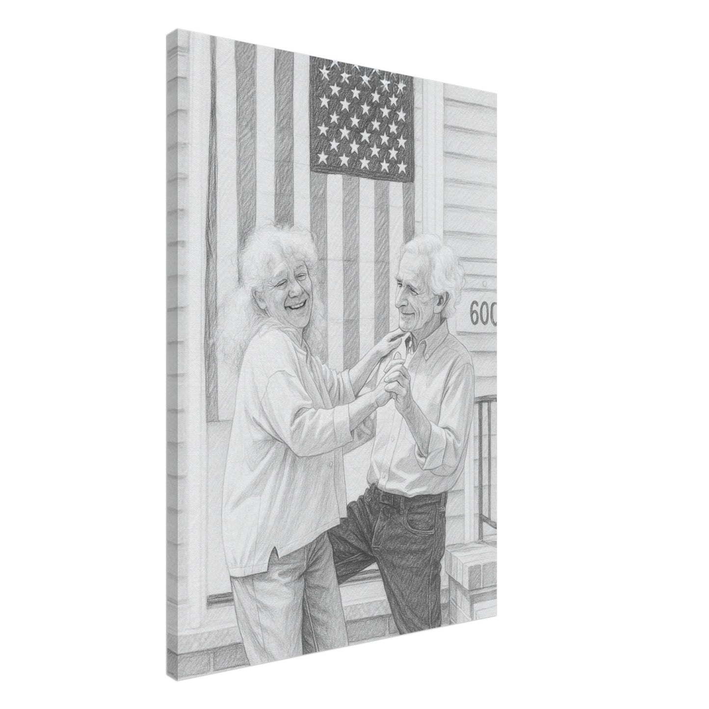 Personalized Sketch Portrait – Canvas - Masterpiece Print