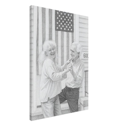 Personalized Sketch Portrait – Canvas - Masterpiece Print