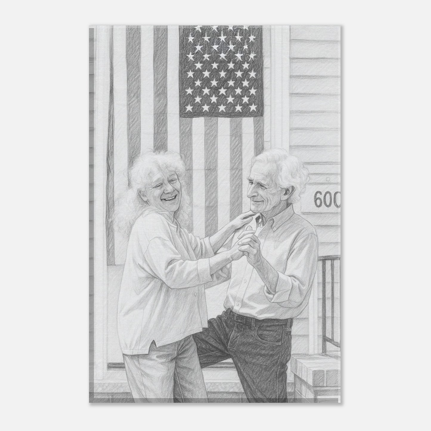 Personalized Sketch Portrait – Canvas - Masterpiece Print