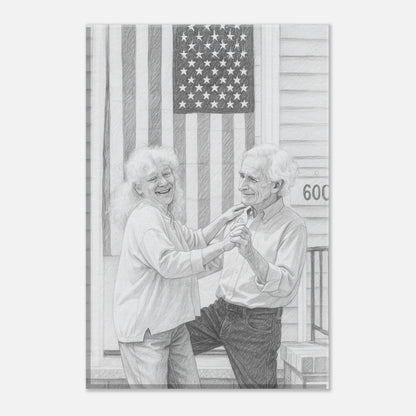 Personalized Sketch Portrait – Canvas - Masterpiece Print