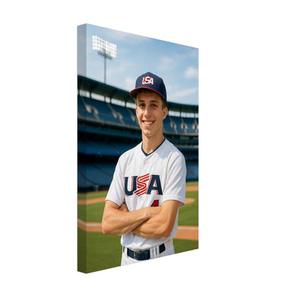 Personalized Sports Portrait – Canvas - Masterpiece Print