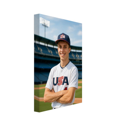 Personalized Sports Portrait – Canvas - Masterpiece Print