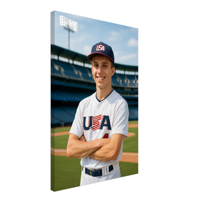 Personalized Sports Portrait – Canvas - Masterpiece Print