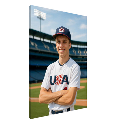 Personalized Sports Portrait – Canvas - Masterpiece Print